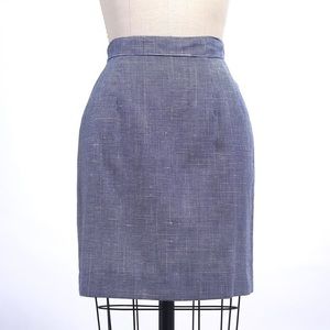 Vintage 80s Navy Houndstooth Skirt